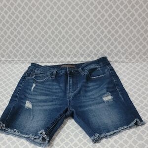 Stylish Distressed Blue Women's Jean Shorts